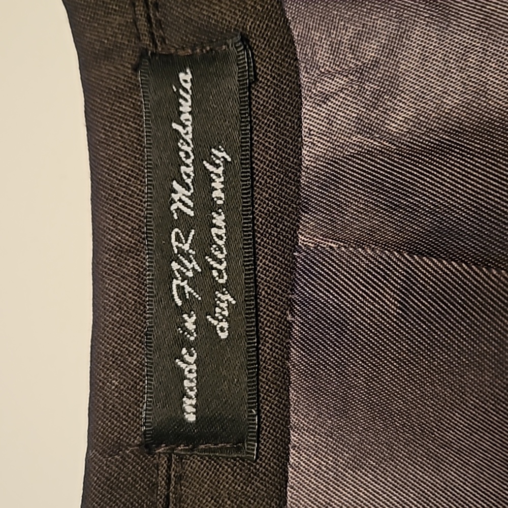 Gianfranco Ruffini Italy 100% Wool Double Breasted Olive Suit 43R / 35.5X31.25 - Picture 6 of 14